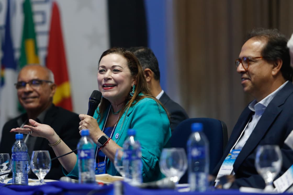 A presidente da Apac, Suzana Montenegro, também falou na cerimônia de abertura do I Coperh. Foto: Aluisio Moreira - SRHS/PE