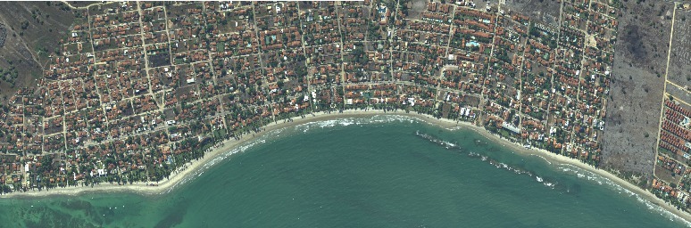 Foto aérea da costa pernambucana.